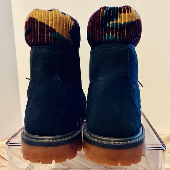 Timberland 6" Heritage Warm Lined Women's 5.5 Boot Black Camo Waterproof A2M7T - Picture 5 of 10